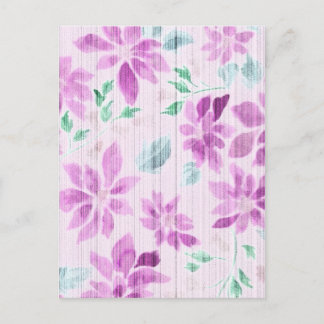 Elegante Lavendel Waterverf Bloem Postkaart