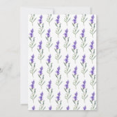 Elegante lavendelbloemen violette bruiloft kaart (Achterkant)