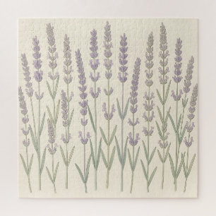 Elegante lavendelstengels Zachte paarse botanische Legpuzzel