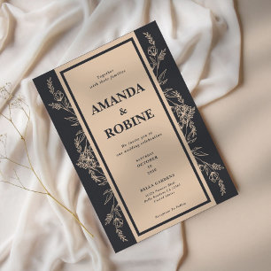 Elegante Leaf bruiloft uitnodiging