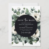 Elegante Leaf Eucalyptus digitale bruiloft Save The Date (Voorkant)
