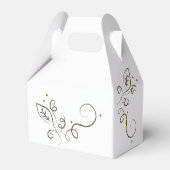 Elegante Leaf Swirl Bruiloft Favor Box Bedankdoosjes (Achterkant)