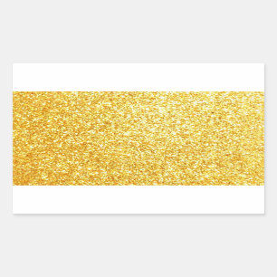 Elegante lege gouden glitter sjabloon trendy glamo rechthoekige sticker
