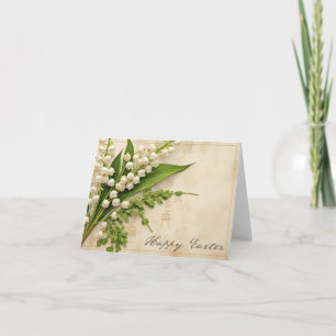 Elegante Lelietje-van-dalen Pasen Groet Bedankkaart