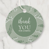 Elegante Lelietje-van-dalen Tuin Bruidsdouche Bedankjes Labels (Voorkant)