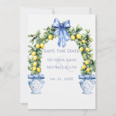 Elegante Lemon Grove Boog Wedding Save The Date (Voorkant)