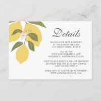 Elegante Lemon Theme Wedding Details