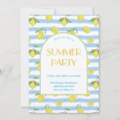 Elegante Lemons Summer Party Uitnodiging (Voorkant)