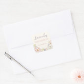 Elegante lente bloemengeur kaars label (Envelop)