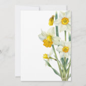 Elegante lente gele daffodil bloemenverjaardag kaart (Achterkant)