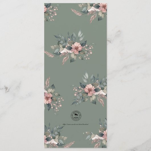 Elegante lente paard bruiloft programma (Achterkant)