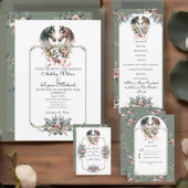 Elegante lente paard bruiloft save the date