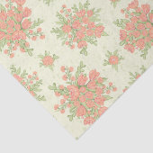 Elegante lentebloemen Perzik Sinaasappel 2024 Bloe Tissuepapier (Detail)