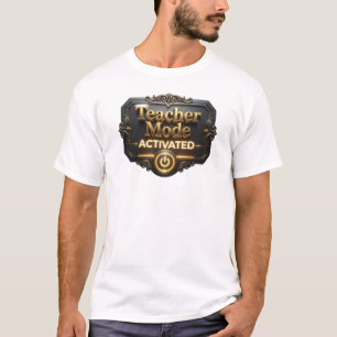 Elegante LERAAR MODUS GEACTIVEERD MAN Ontwerper T-shirt