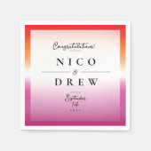 Elegante Lesbische Pride Bruiloft Servet (Voorkant)