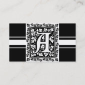 Elegante letter A Antiek monogram Renaissance Visitekaartje (Achterkant)