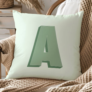 Elegante Letter A Monogram Persoonlijke Initiaal Kussen