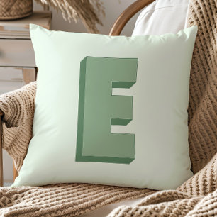 Elegante Letter E Monogram Persoonlijke Initiaal Kussen