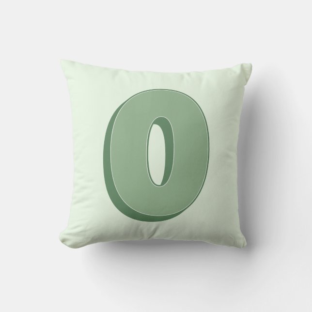Elegante Letter O Monogram Gepersonaliseerde Initi Kussen (Voorkant)