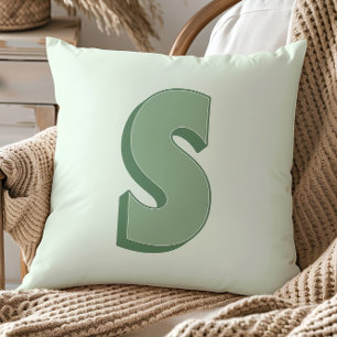 Elegante Letter S Monogram Gepersonaliseerde Initi Kussen