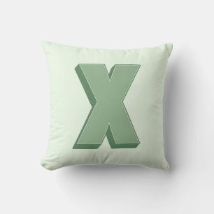 Elegante Letter X Monogram Persoonlijke Initiaal Kussen