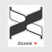 Elegante Letter X Monogram Sticker (Vel)