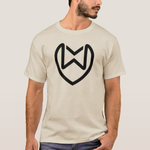 Elegante Letter XW met Hart T-shirt