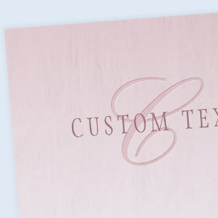 Elegante Lettering & Monogram Rose Ombre Tissuepapier
