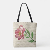 Élégante lettre ancienne avec Sac fourre-tout à fl (Dos)