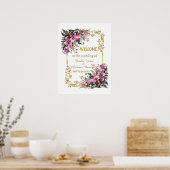 Elegante & levendige Orchidee Bloem Bruiloft Welko Poster (Keuken)