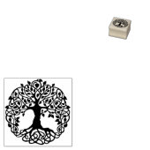 Elegante  levensboom 	rubberstempel (Gestempeld)