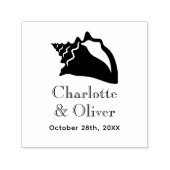 Elegante Lg Conch Zeeschelp Koppel Namen Datum Mon Zelfinktende Stempel (Design)