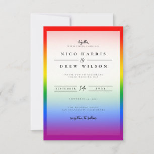 Elegante LGBTQ+ Pride-huwelijk Kaart