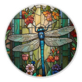 Elegante libel art boho chic botanisch keramische knop (Voorkant)