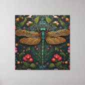 Elegante  libel boho botanische canvas afdruk (Voorkant)