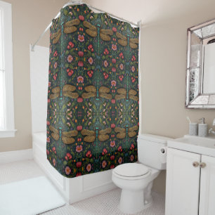 Elegante libel boho botanische douchegordijn