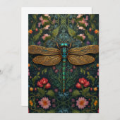 Elegante  libel boho botanische kaart (Voorkant / Achterkant)