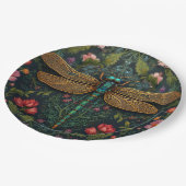 Elegante libel boho botanische papieren bordje (Gekanteld)