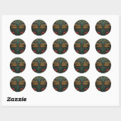 Elegante  libel boho botanische ronde sticker (Vel)