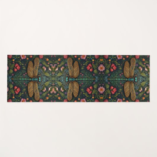 Elegante libel boho botanische yogamat (Voorkant (horizontaal))