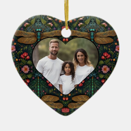 Elegante libel botanische keramisch ornament (Voorkant)