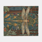 Elegante libel kunstwerk botanische boho chic fleece deken (Voorkant (Horizontaal))