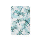 Elegante libellen: Waterverf Wonder Badmat (Voorkant Verticaal)