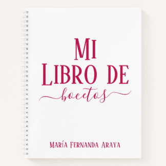 Elegante libro de bocetos blanco regalo para ella notitieboek