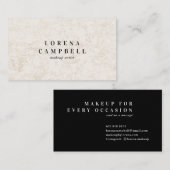 Elegante licht beige chique gouden folie marmer mi visitekaartje (Voorkant / Achterkant)