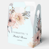 Elegante, lichtblauwe & pastel boho bruidsfeest bedankdoosjes (Geopend)