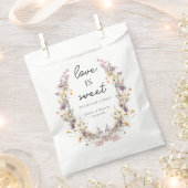 Elegante lichte Paarse bloemenbruiloft Bedankzakje (Geknipt)