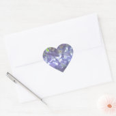 Elegante lichte paarse bloemenlavendelhortensia's hart sticker (Envelop)