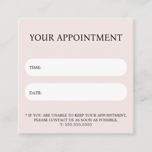 Elegante lichte pastel witte gedurfde salon afsprakenkaartje (Voorkant)