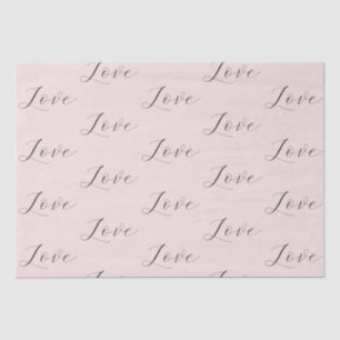 Elegante liefde blush roze bruiloft tissuepapier